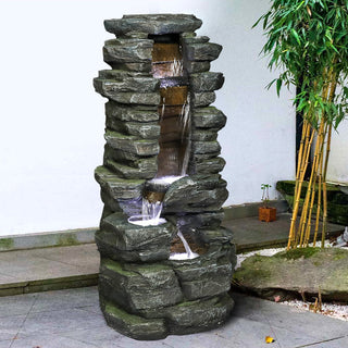 Westin Fountain 31 in. Tall Outdoor 5-Tier Water Fountain w/LED Lights